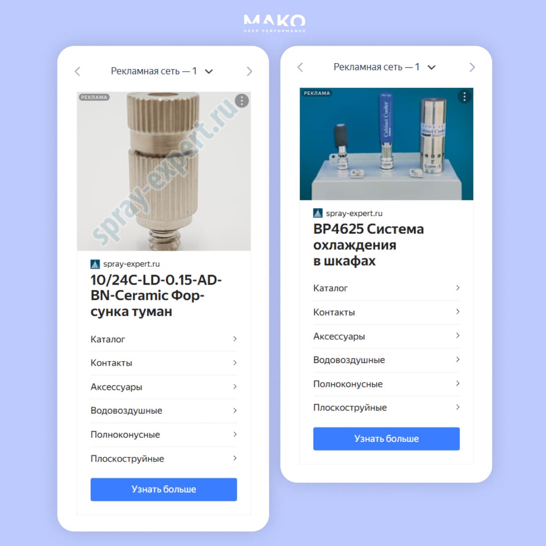 Ретаргетинг промышленных форсунок